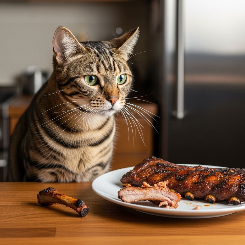 Discover if ribs are safe for cats, explore risks like splintered bones and toxic seasonings, and find healthier meat alternatives.