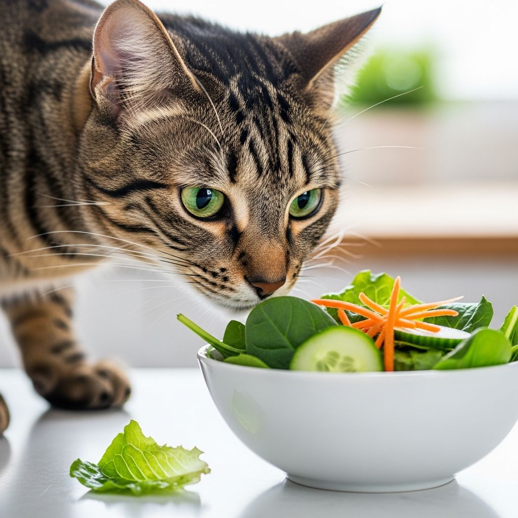 Can Cats Eat Salad? Vet-Reviewed Facts & Tips Discover if cats can safely enjoy salad greens, health benefits, risks, and vet-approved feeding tips for your feline friend.