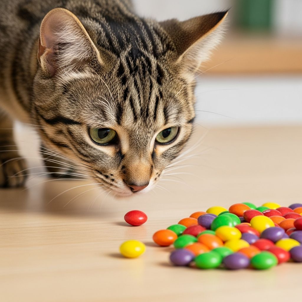 Discover why Skittles are unsafe for cats, the health risks involved, and safer treat alternatives for your feline friend.