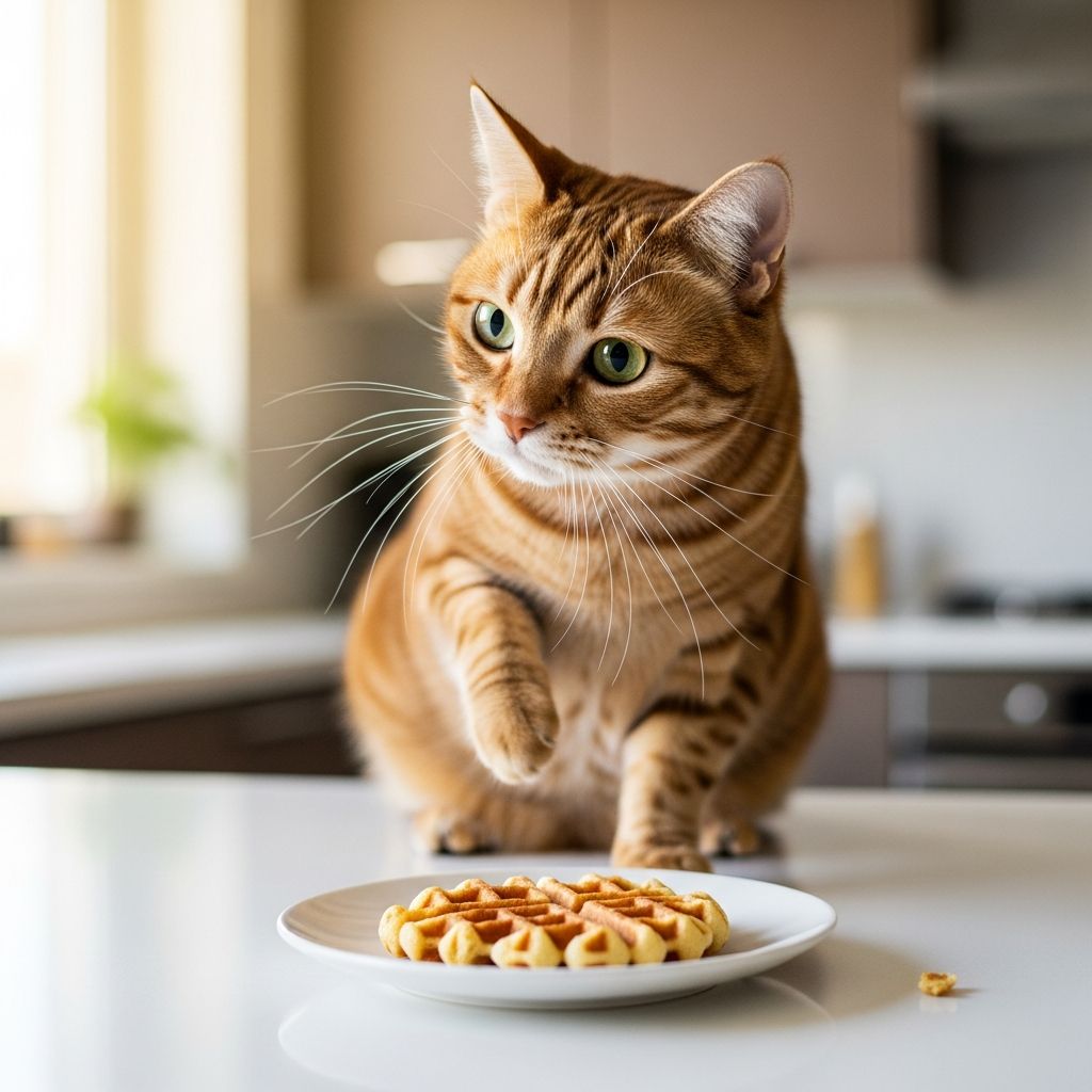 Vet-reviewed facts on whether cats can safely eat waffles, risks involved, and healthier treat alternatives for your feline friend.