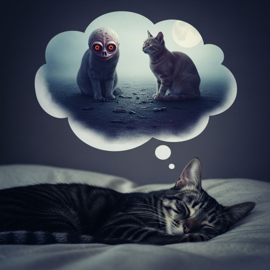 Uncover the science behind feline dreams: Do cats experience nightmares like humans, and what do their twitching paws reveal about their sleep?