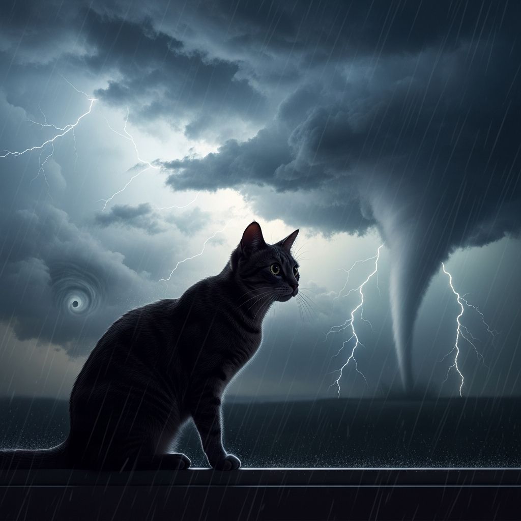 Can Cats Sense Tornadoes? Vet-Reviewed Facts & Safety Tips Discover if cats can detect tornadoes before they strike, how they behave, and essential safety tips to protect your feline friend during severe weather.