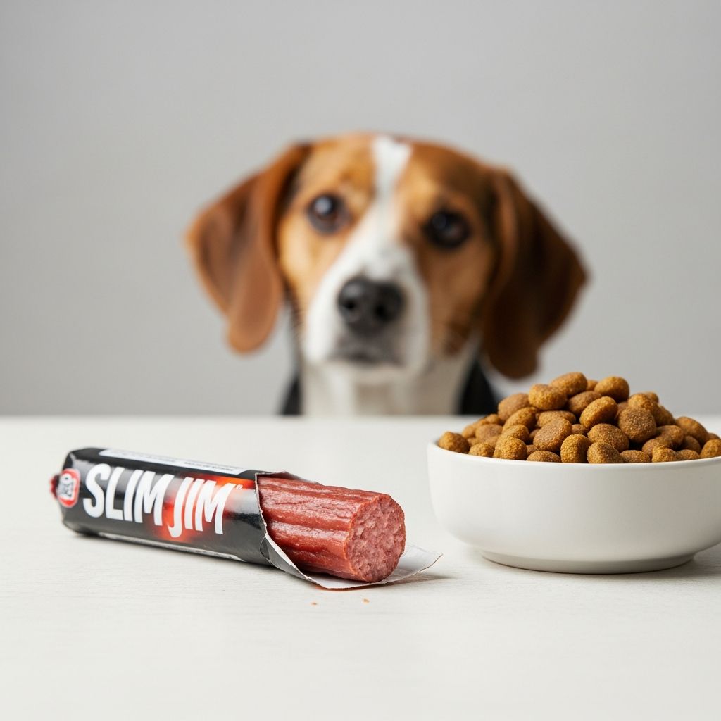 Discover if Slim Jims are safe for dogs, explore ingredients, health risks, and safer treat alternatives for your furry friend.