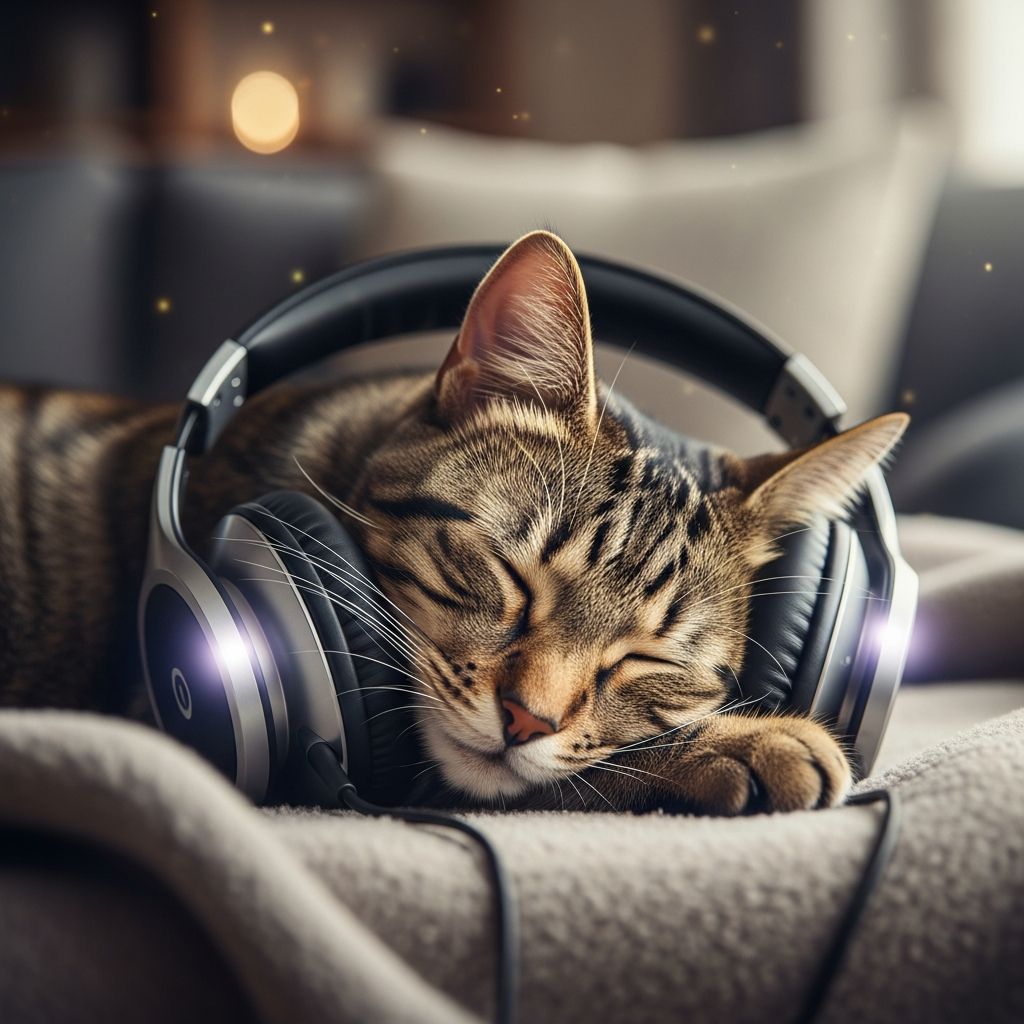 Discover how tailored tunes and scientific insights can soothe your cat's nighttime restlessness for better rest.
