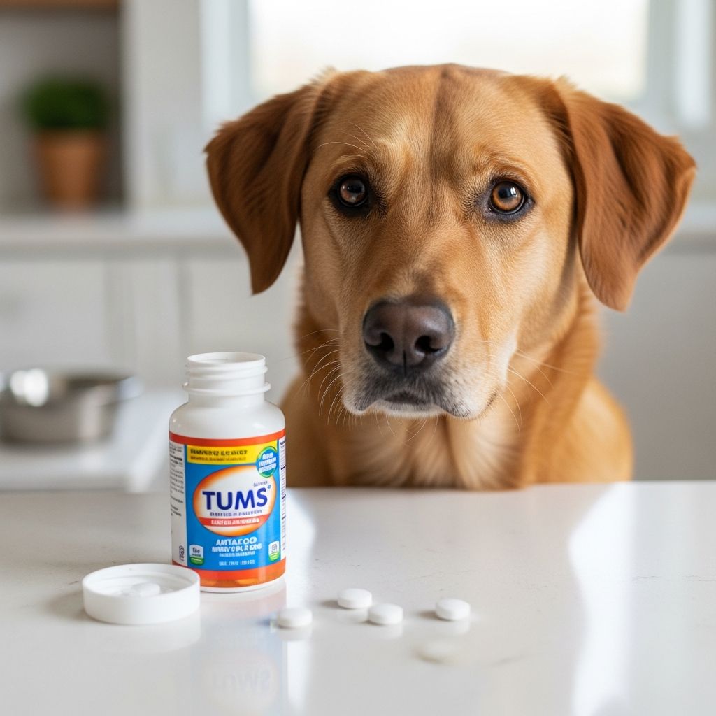 Discover if Tums are safe for dogs with upset stomachs, proper dosages, risks, and better veterinary alternatives for GI relief.