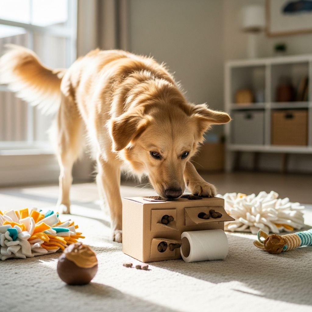Fun, affordable DIY enrichment ideas to stimulate your dog's mind, body, and instincts for a happier, healthier pet.