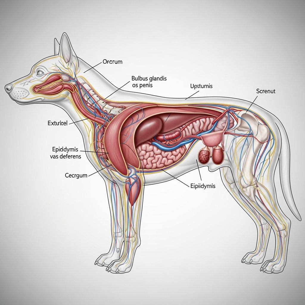 Comprehensive overview of the male dog's reproductive system, from structure to common health concerns for pet owners.