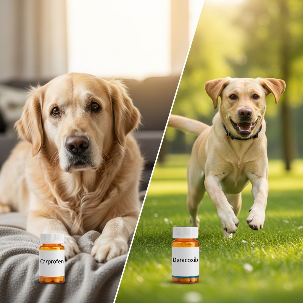 Carprofen vs Deracoxib: Choosing Pain Relief for Your Dog Understanding two popular NSAIDs for canine arthritis and post-operative pain