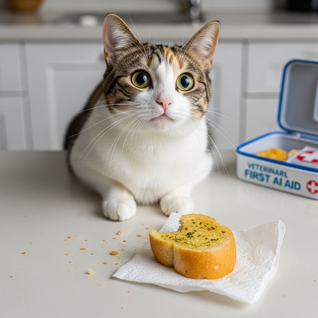 Cat Ate Garlic Bread: What to Do (Vet Answer) Learn why garlic bread is toxic to cats and what immediate steps to take if your pet ingests it.