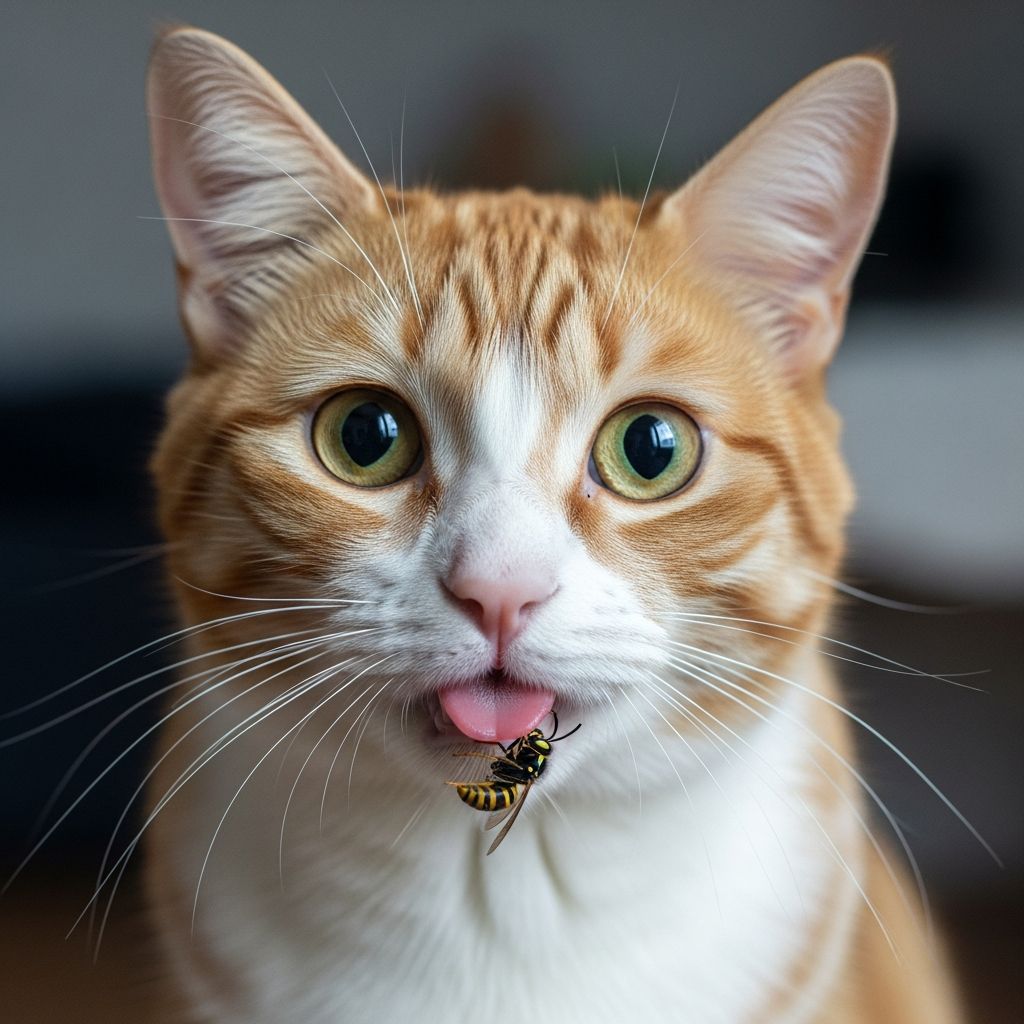 Understanding the risks, symptoms, and treatment when your cat swallows a wasp