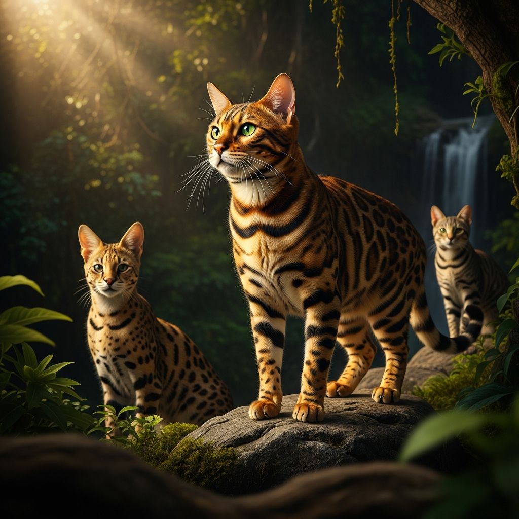 Feline Mimics: Cat Breeds Resembling Wild Big Cats Discover domestic cat breeds with striking resemblances to majestic tigers and lions, blending wild aesthetics with loving companionship.