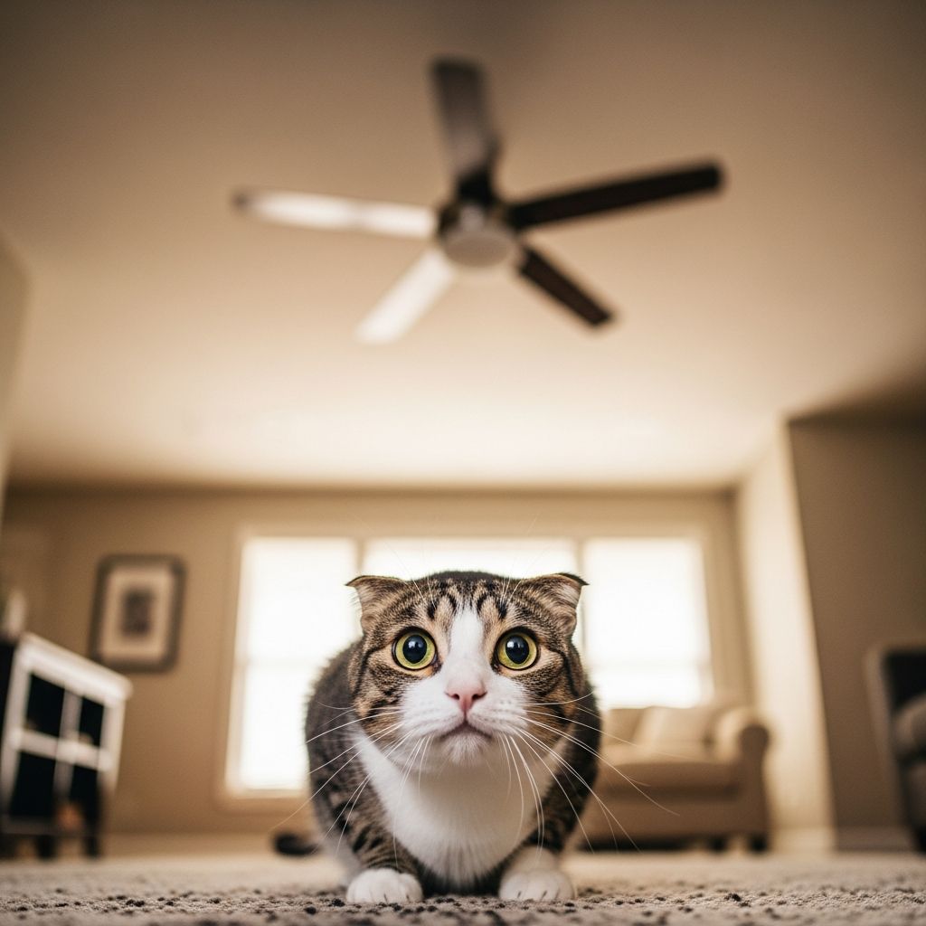 Cat Ceiling Fan Fears: 7 Steps To Desensitize Your Cat Discover why cats panic over spinning fans and proven ways to ease their anxiety for a stress-free home.