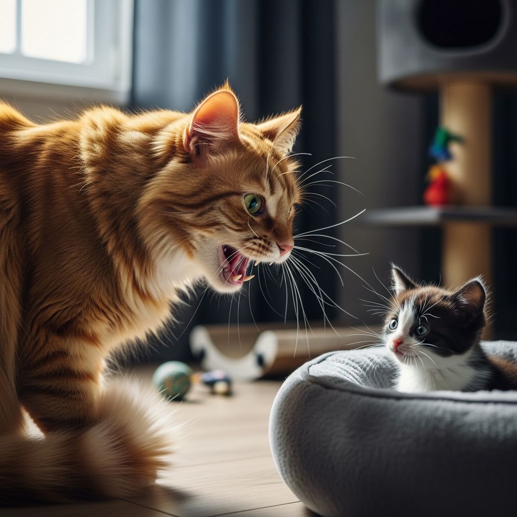 Cat Hissing at New Kitten: Timeline and Tips Discover why your resident cat hisses at the new kitten, how long it typically lasts, and proven strategies to foster harmony in your multi-cat home.