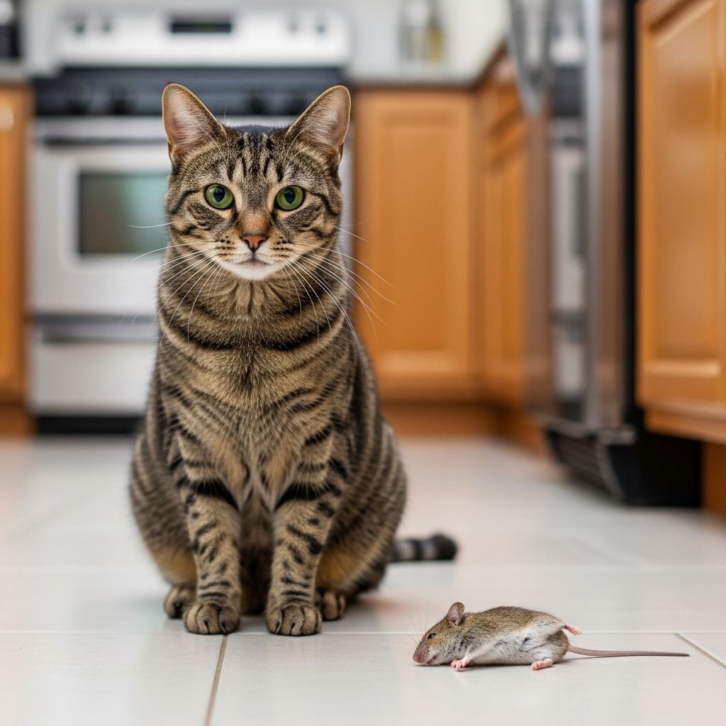 Expert vet advice on safely handling your cat's mouse kill, protecting your pet and home from health risks.
