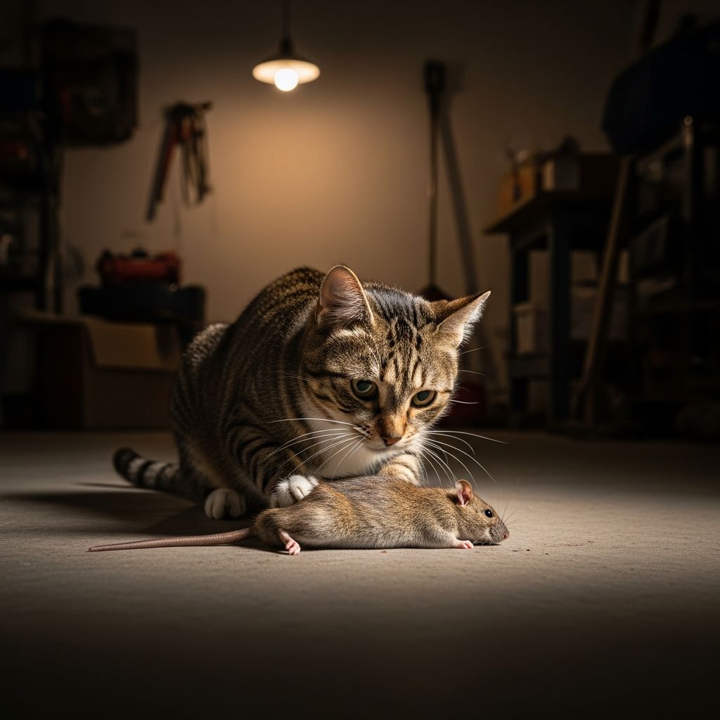 Expert guidance on handling rat kills safely and protecting your cat's health.