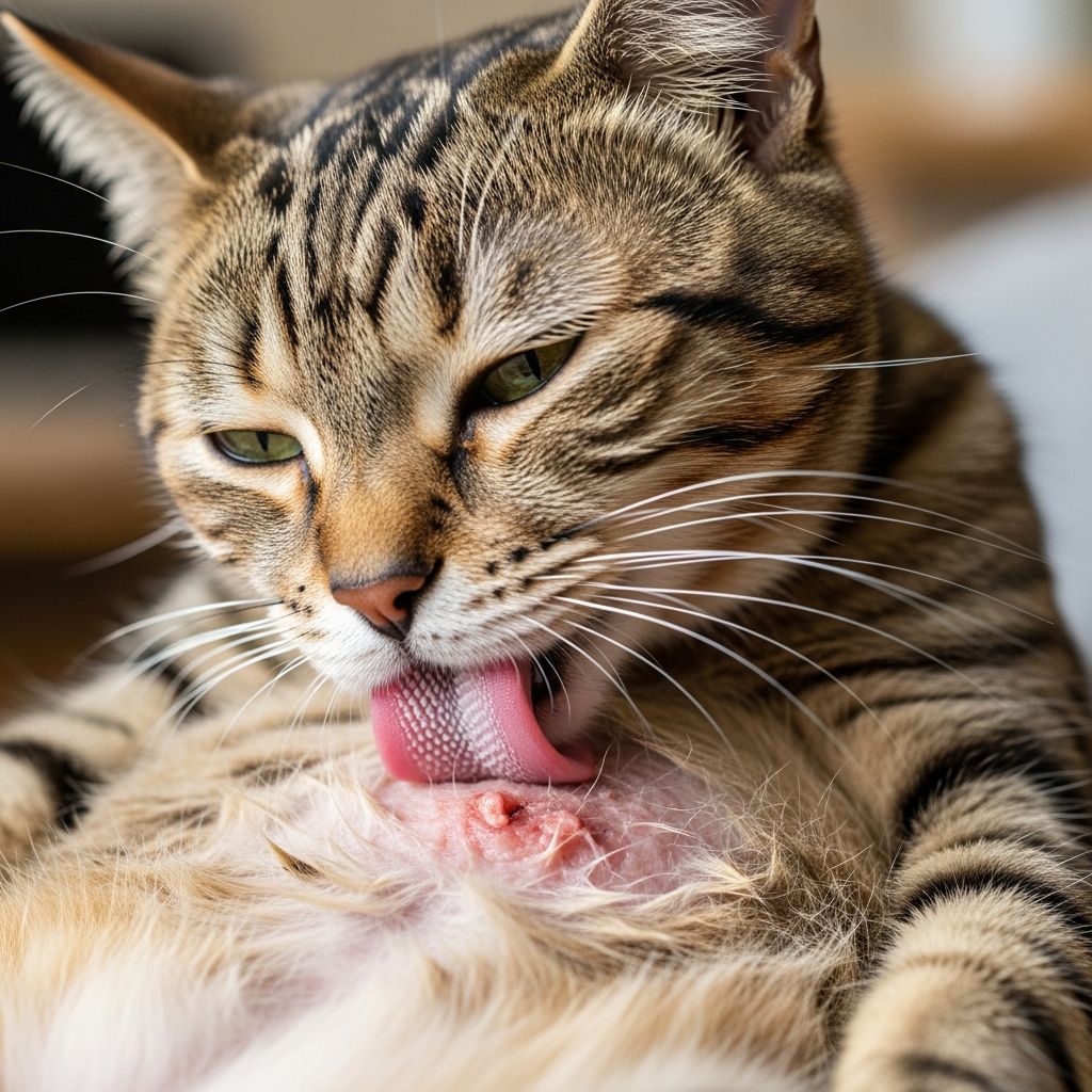 Discover why your cat licks its belly raw and learn vet-approved steps to stop overgrooming before it worsens.
