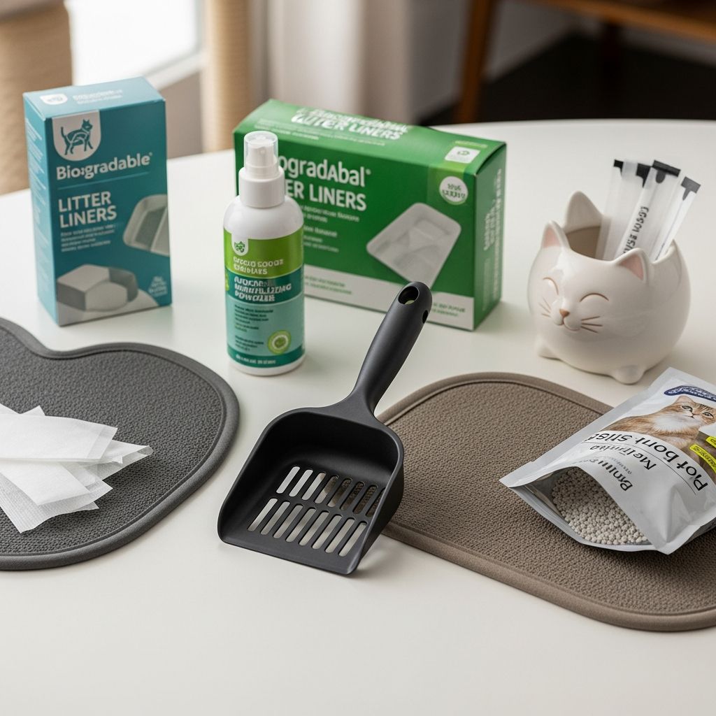 Cat Litter Box Accessories: 6 Essentials For Spotless Homes Discover essential cat litter box accessories that simplify cleaning, reduce odors, and keep your home tidy for a happier cat and owner.