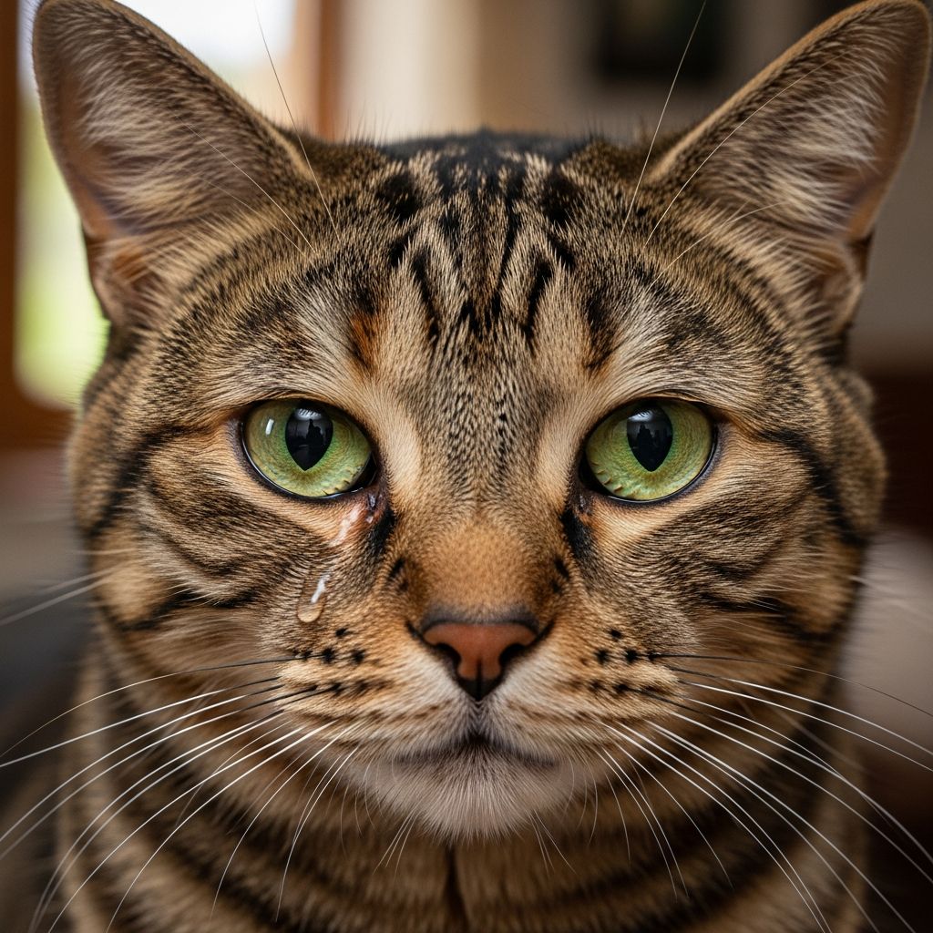 Discover why your cat has one watery eye, common causes like infections or blockages, and essential vet-approved treatments.