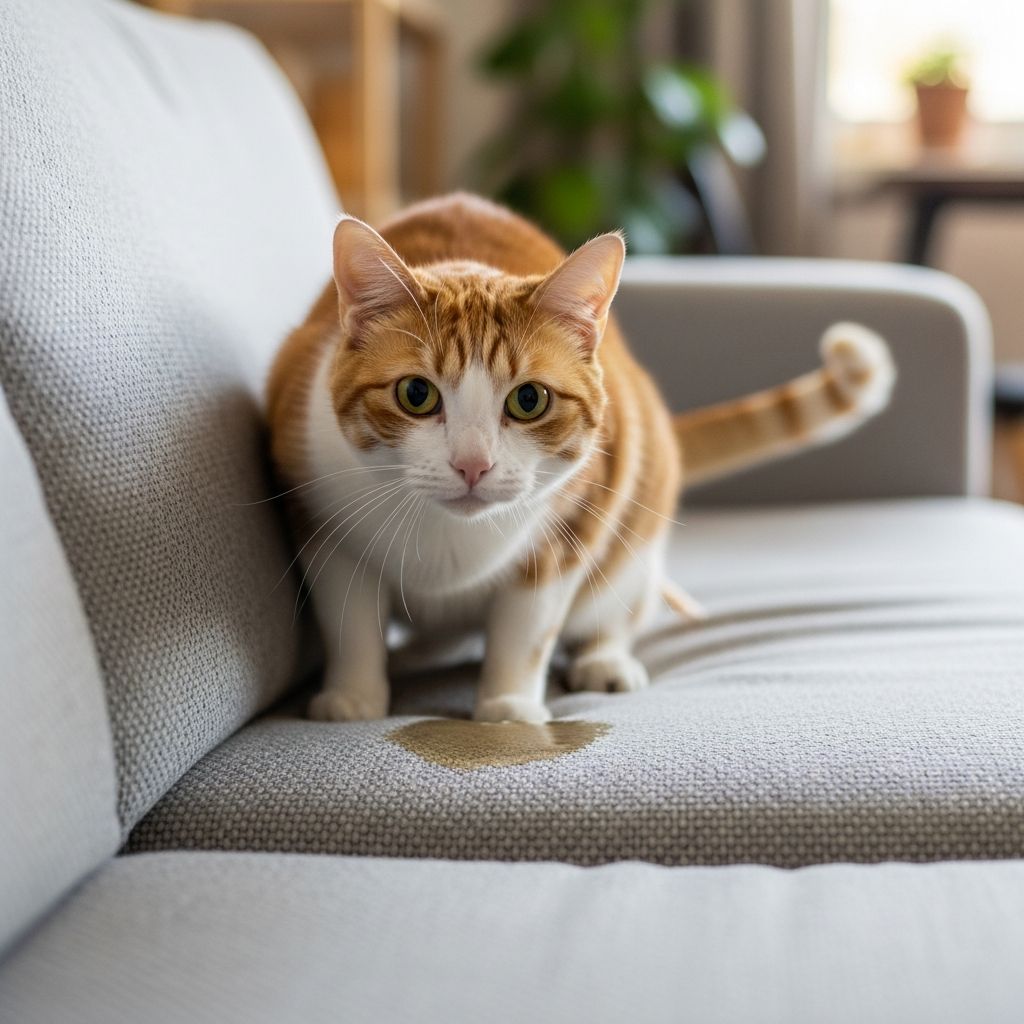 Discover why your cat is peeing on the couch and get proven solutions to stop inappropriate urination fast.