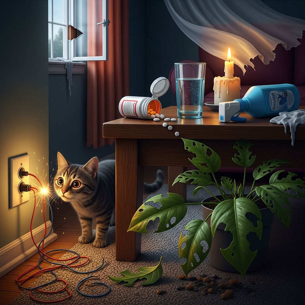 Cat Safety Guide: 6 Essential Cat-Proofing Tips Discover hidden dangers in your home that threaten your cat's life and learn practical steps to protect your feline friend from common household risks.