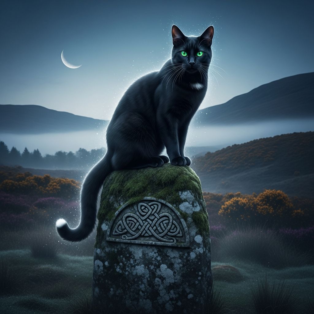 Cat Sìth: Enigmatic Feline of Celtic Lore Discover the mystical Cat Sìth, a fairy cat from Scottish and Irish myths blending terror, magic, and guardianship in ancient tales.