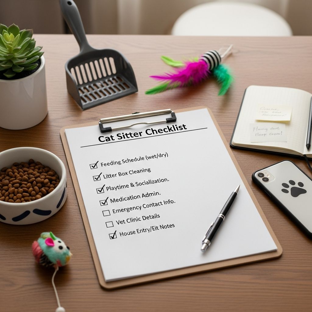Cat Sitter Checklist: Complete Guide For Stress-Free Cat Care Ultimate guide to preparing your cat sitter for seamless care, routines, and emergencies while you're away.