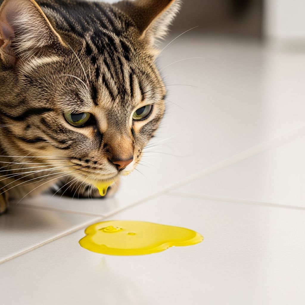 Discover why your cat is vomiting yellow liquid, from bilious vomiting syndrome to serious conditions like kidney disease.