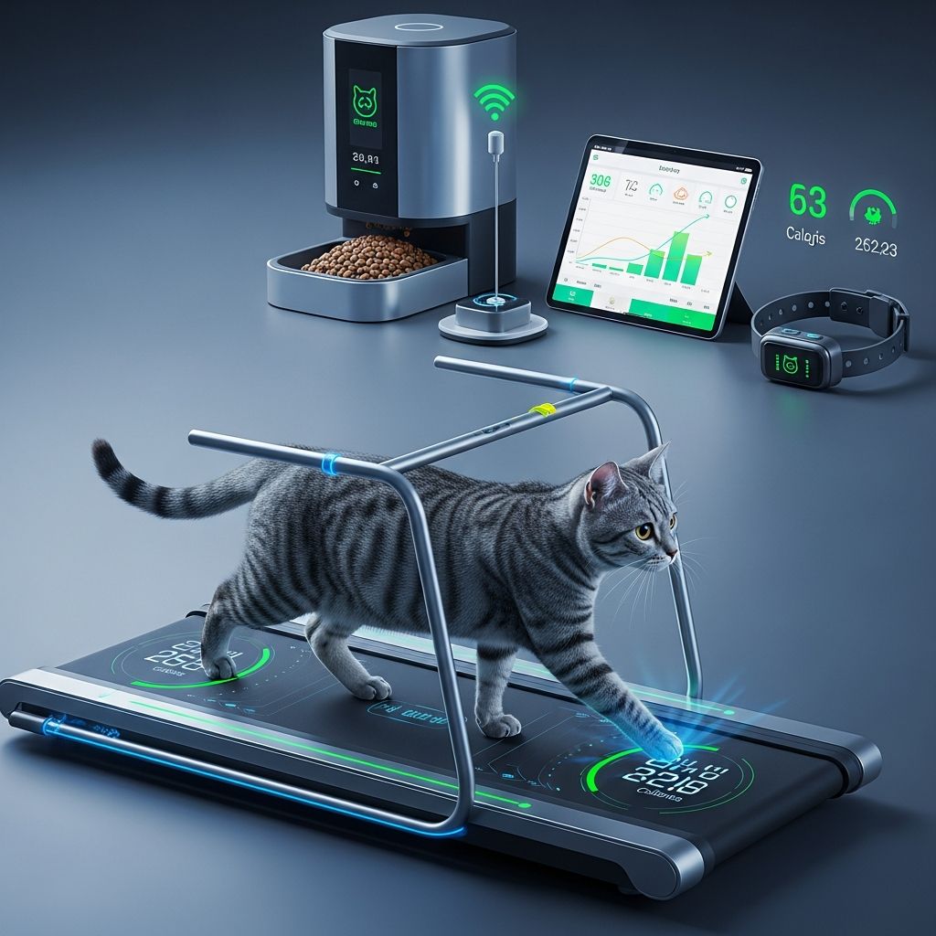 Discover how smart feeders, digital scales, and apps revolutionize cat weight loss for healthier, happier felines.