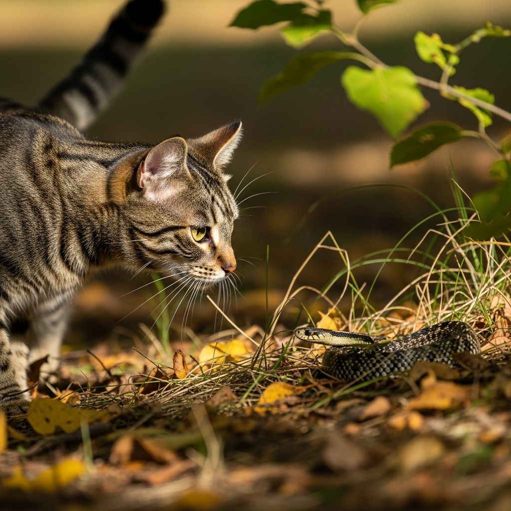 Explore how cats use their extraordinary senses to identify and respond to snakes
