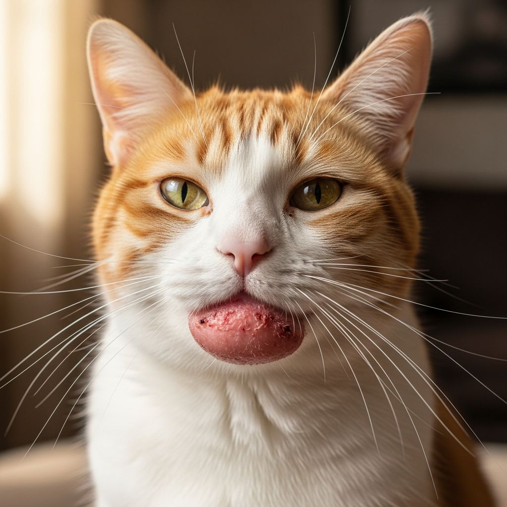Swollen Lower Lip In Cats: Causes, Diagnosis, And Treatment Discover why your cat's bottom lip is swollen, from allergies to infections, and learn essential steps for diagnosis and treatment.