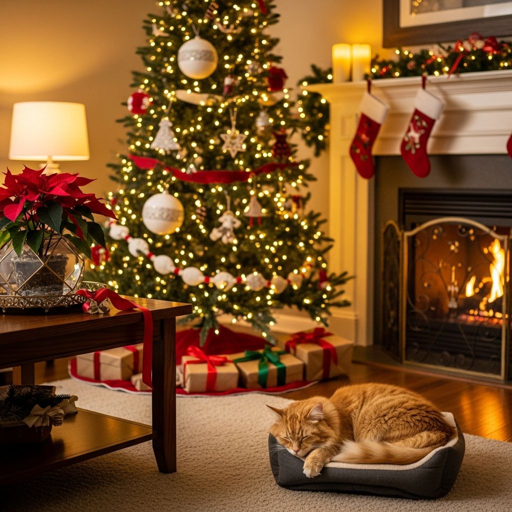 Christmas Safety Tips For Cats: Your Complete Guide Essential guide to protect your cat from holiday hazards like trees, decorations, toxic foods, and stress during Christmas festivities.