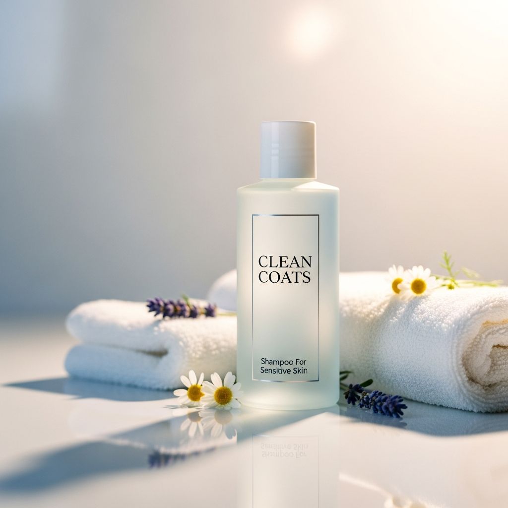 Clean Coats Shampoo For Sensitive Dogs: Fragrance-Free, Vegan Fragrance-free, vegan dog shampoo soothes sensitive skin, eliminates odors, and supports animal rescues with chic packaging.