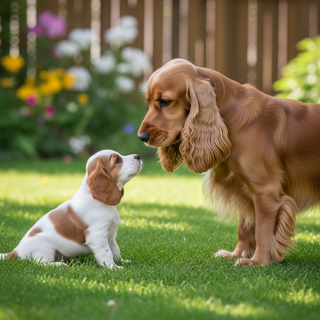Track your Cocker Spaniel's development from puppyhood to adulthood with this detailed size, weight, and health monitoring resource.