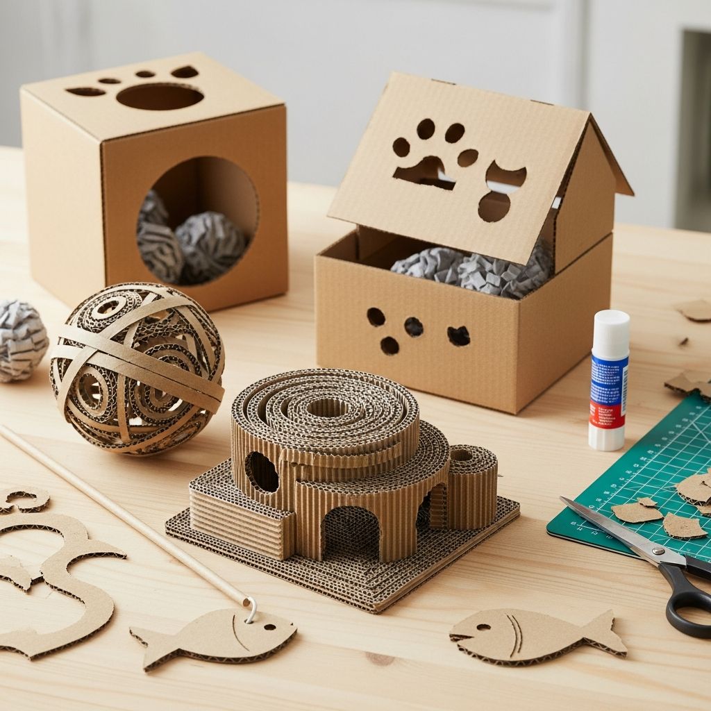DIY Cardboard Cat Toys: 5 Budget-Friendly Projects For Your Cat Transform recycled cardboard into engaging, budget-friendly toys that keep your cat entertained and active for hours.