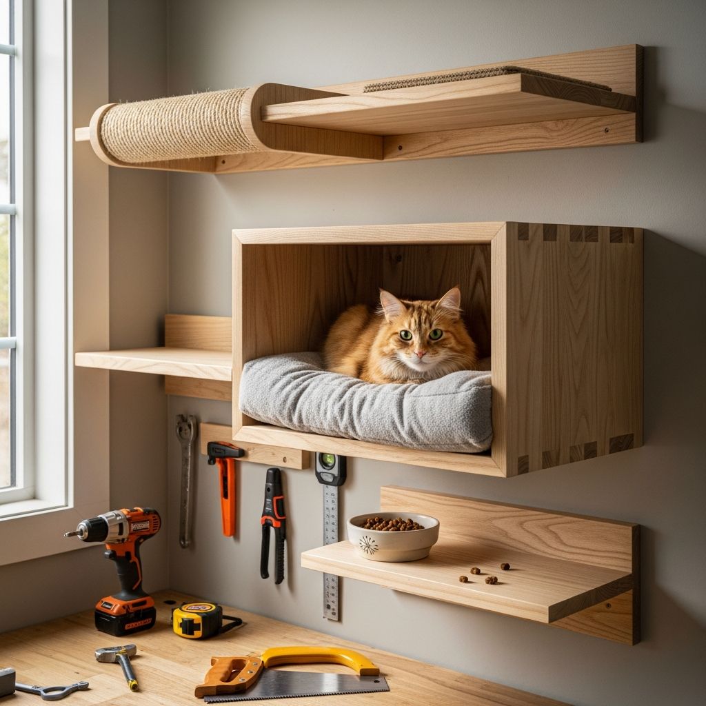 Building Elevated Cat Shelves: A Complete DIY Guide Transform your home with custom cat shelves that provide enrichment and vertical space