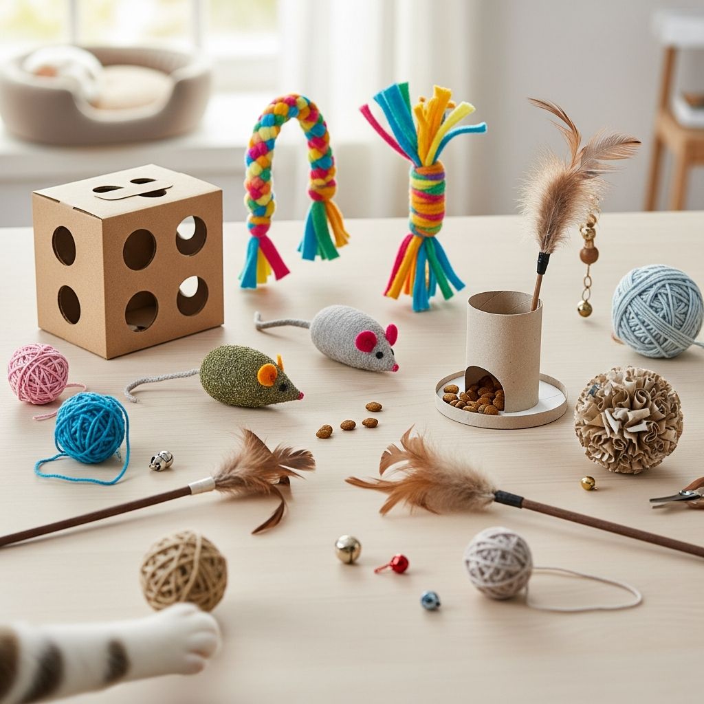 DIY Cat Toys: 12 Easy Homemade Games For Entertaining Cats Discover 12 easy DIY cat toys using household items to boost your feline's playtime, exercise, and mental sharpness at no extra cost.