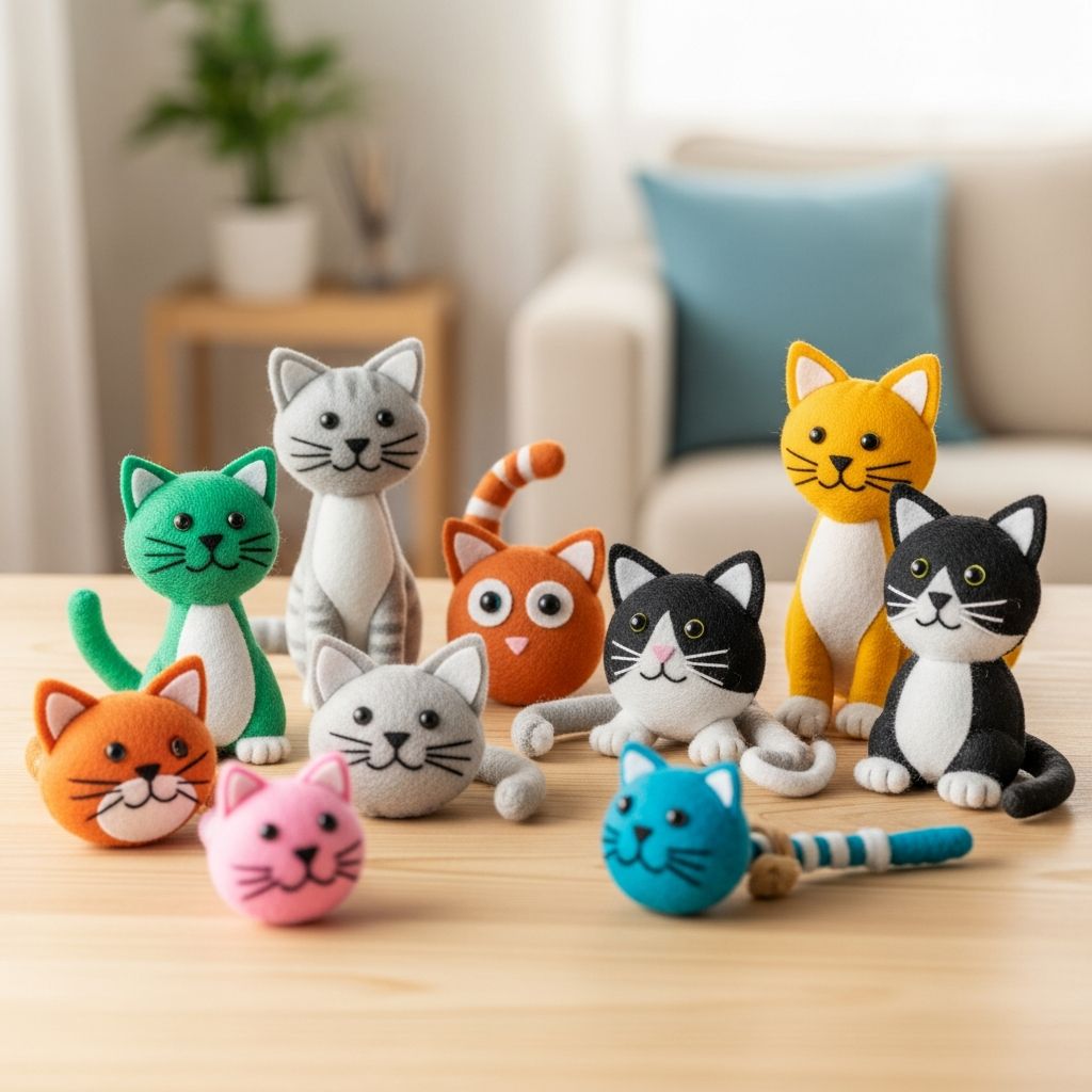 DIY Felt Cat Toys: Fun Homemade Playthings Discover simple, engaging DIY felt cat toys that keep your feline entertained while being safe and customizable with catnip.