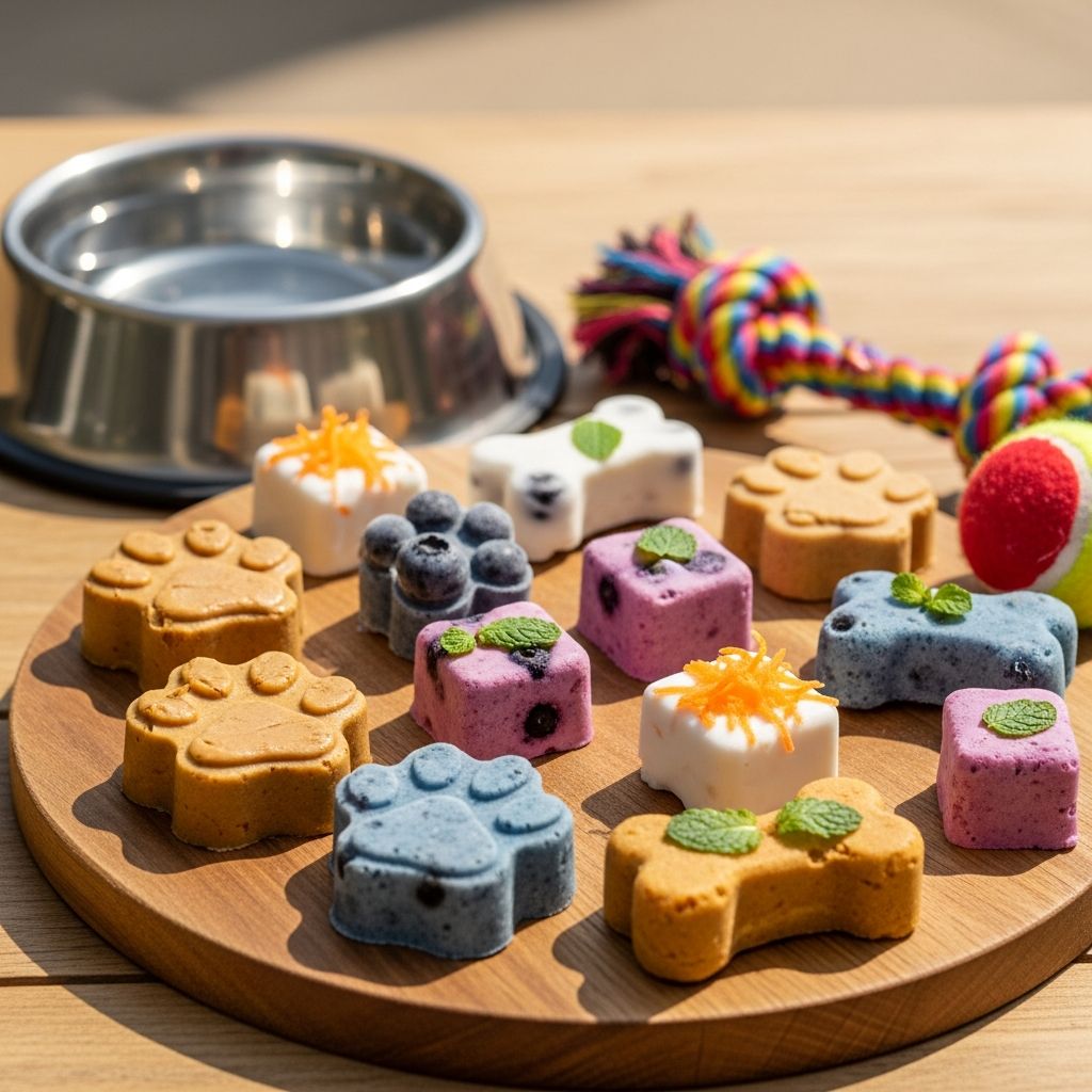 Cool Paw Treats: DIY Frozen Delights for Dogs Beat the heat with homemade frozen treats that keep your dog cool, happy, and healthy using simple pantry staples.