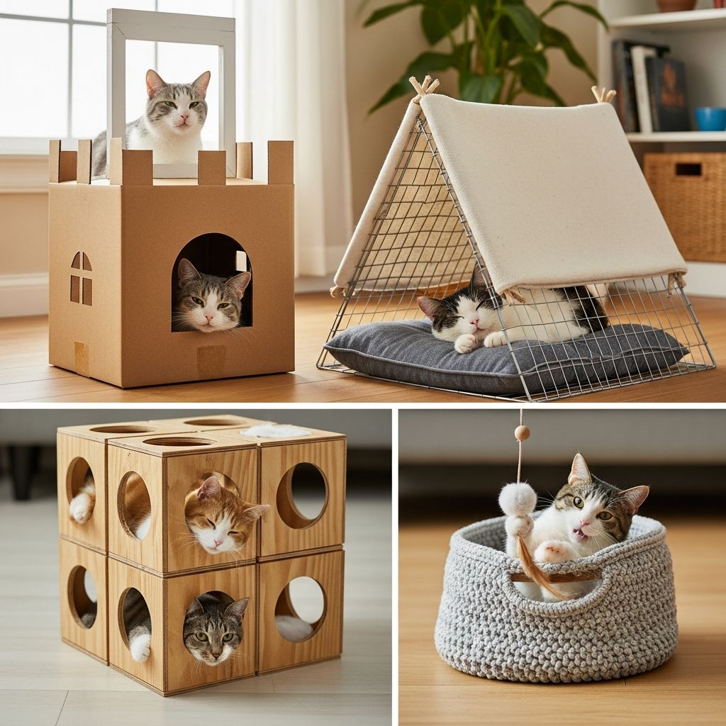 DIY Indoor Cat Houses: 8 Free Plans For Every Home Discover 8 free DIY indoor cat house plans using simple materials like cardboard, wood, and yarn for cozy feline retreats.