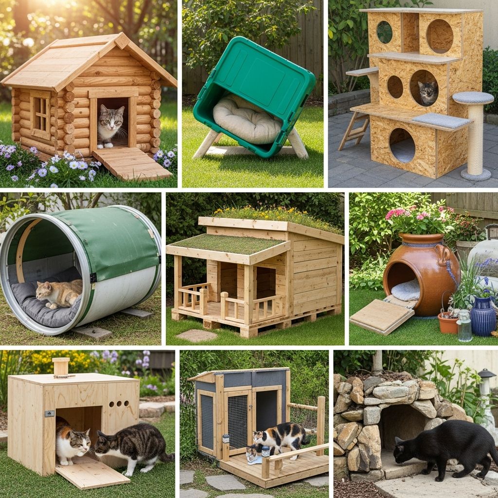 Discover 9 easy DIY outdoor cat house plans to keep feral, stray, and outdoor cats warm, dry, and safe this winter.