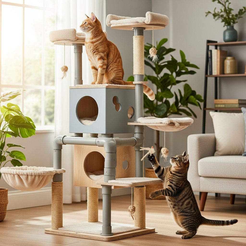 DIY PVC Cat Trees: Custom Feline Playgrounds Discover affordable, customizable PVC cat tree designs that keep your cat entertained while saving money on commercial options.