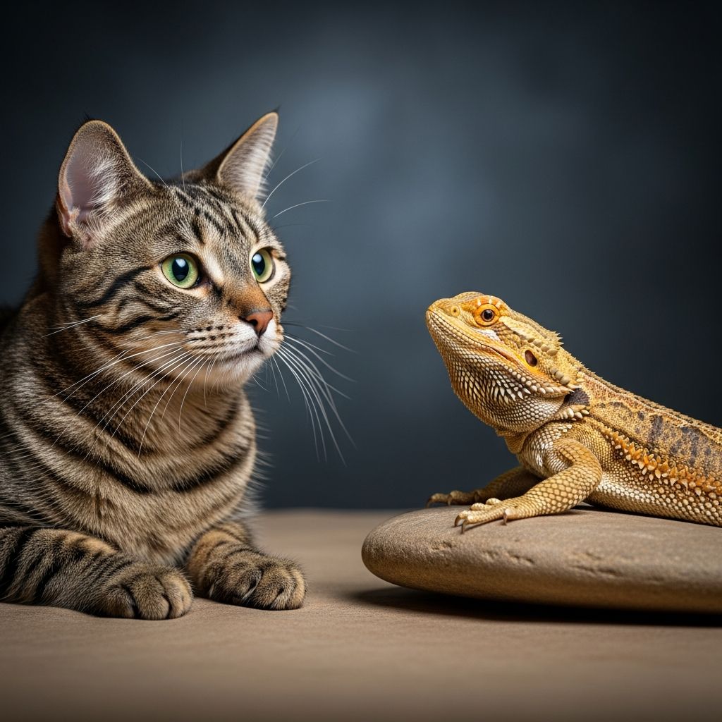 Discover if cats and bearded dragons can coexist peacefully, with vet-verified facts, risks, and safe introduction tips for multi-pet households.