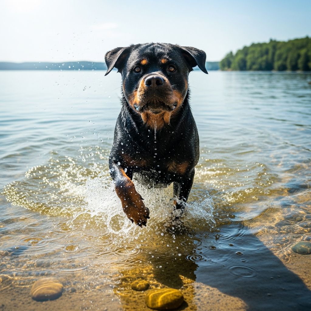 Discover if Rottweilers can swim, their physical challenges, training methods, and safety tips for water fun with these powerful dogs.