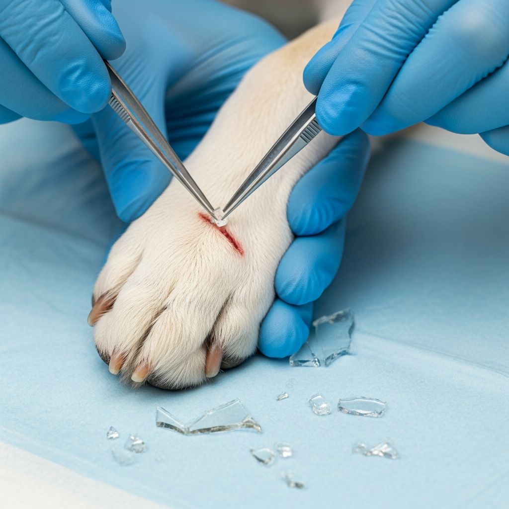 Learn essential steps to handle your dog's paw injury from glass, from first aid to vet care for safe recovery.