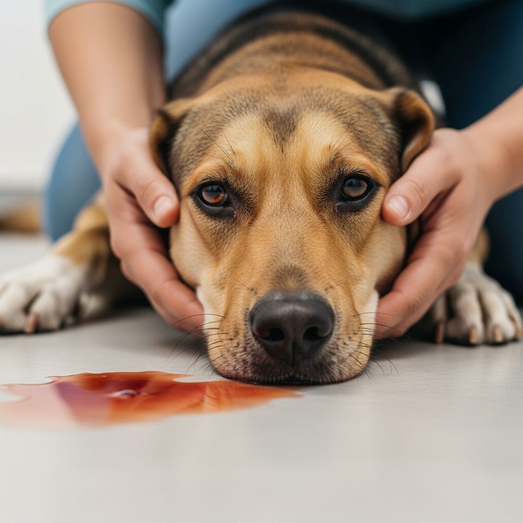 Dog Vomiting Blood: Causes, Care, And What To Do Discover urgent causes of blood in your dog's vomit, vital symptoms to monitor, and essential steps for immediate veterinary intervention.