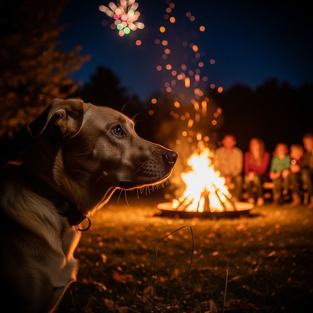 Dogs And Bonfire Night: A Complete Guide To Keep Your Dog Calm Essential guide to keeping your dog calm, safe and happy during Bonfire Night fireworks.