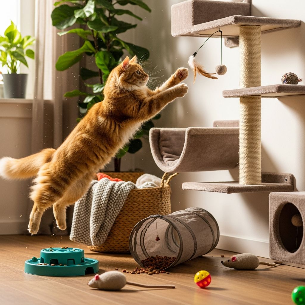Environmental Enrichment for Cats: Complete Guide Create a stimulating indoor environment to keep your cat mentally and physically healthy.