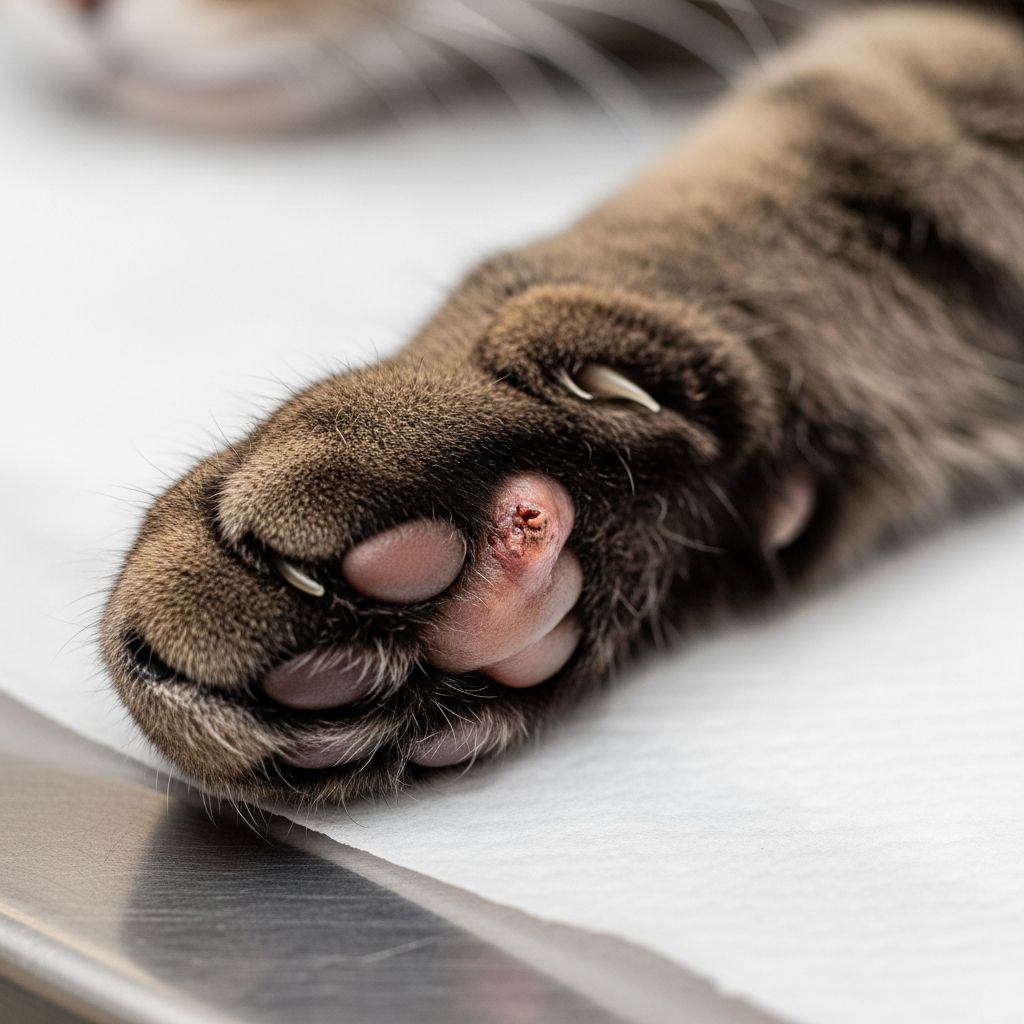 Learn how to identify and respond to paw pad burns in cats