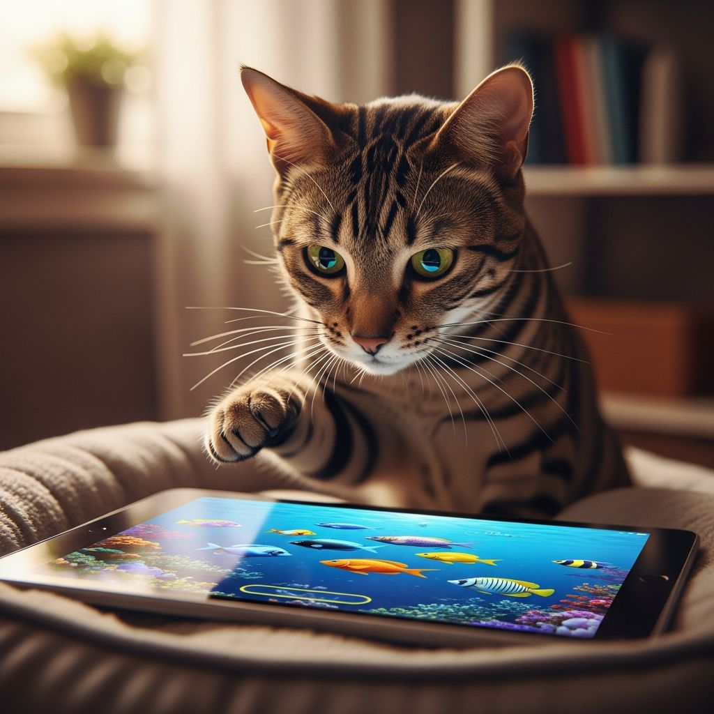 Feline Screen Time: Is Digital Entertainment Good for Cats? Explore how video content engages your cat's natural instincts and enriches indoor living.