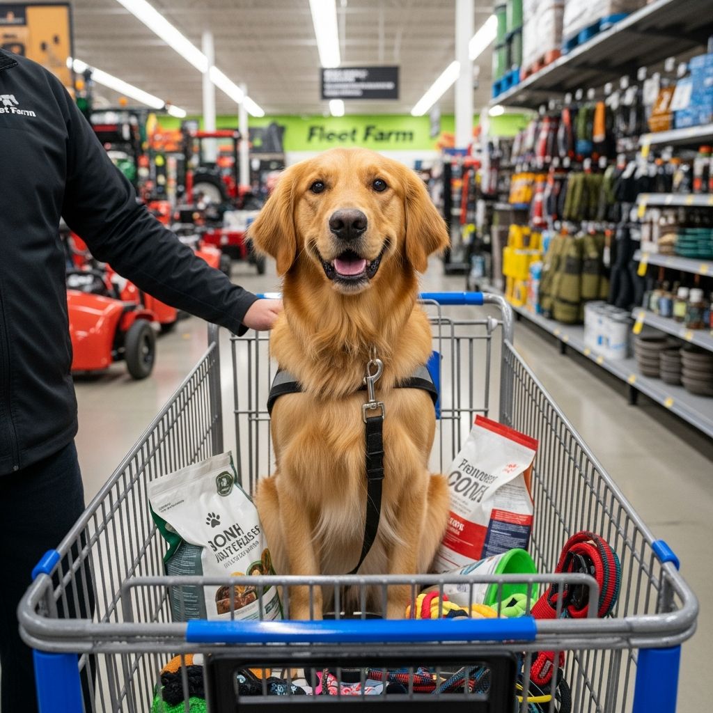 Complete guide to bringing your dog to Fleet Farm stores across the Midwest region.